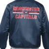 Washington Capitals Navy Blue Satin Bomber Jacket Back