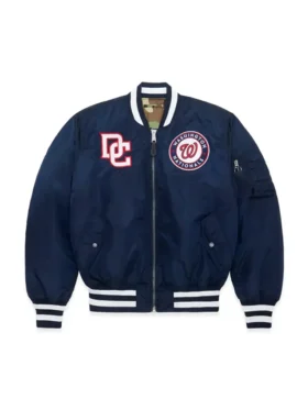 Washington Nationals Blue Ma 1 Bomber Jacket