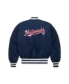 Washington Nationals Blue Ma 1 Bomber Jacket Back
