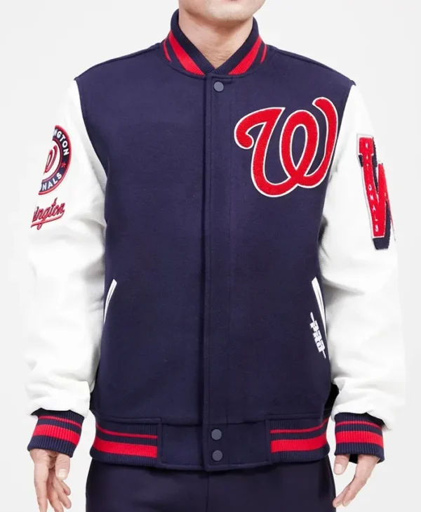 Washington Nationals Letterman Varsity Wool Jacket