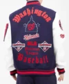 Washington Nationals Letterman Varsity Wool Jacket Back
