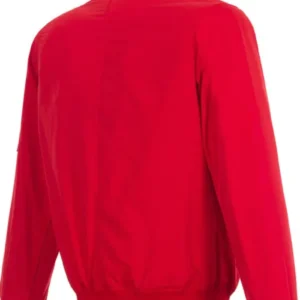 Washington Nationals Red Zipper Bomber Jacket Back