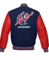 Washington Wizards Leterman Wool Varsity Jacket Back