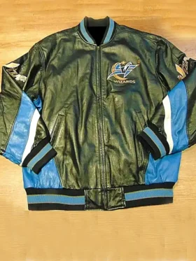 Washington Wizards Vintage Leather Bomber Jacket