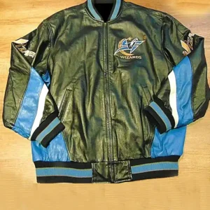 Washington Wizards Vintage Leather Bomber Jacket