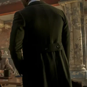 Watson S01 Morris Chestnut Green Long Coat Back