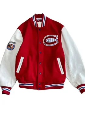 Willa Montreal Canadiens 1993 Red and White Varsity Jacket