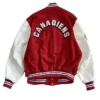 Willa Montreal Canadiens 1993 Red and White Varsity Jacket Back