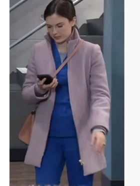 Willow Tait General Hospital Purple Wool Coat