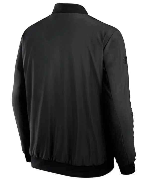 Winnipeg Jets Black Full Zip Bomber Jacket Back