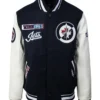 Winnipeg Jets Black and White Varsity Jacket