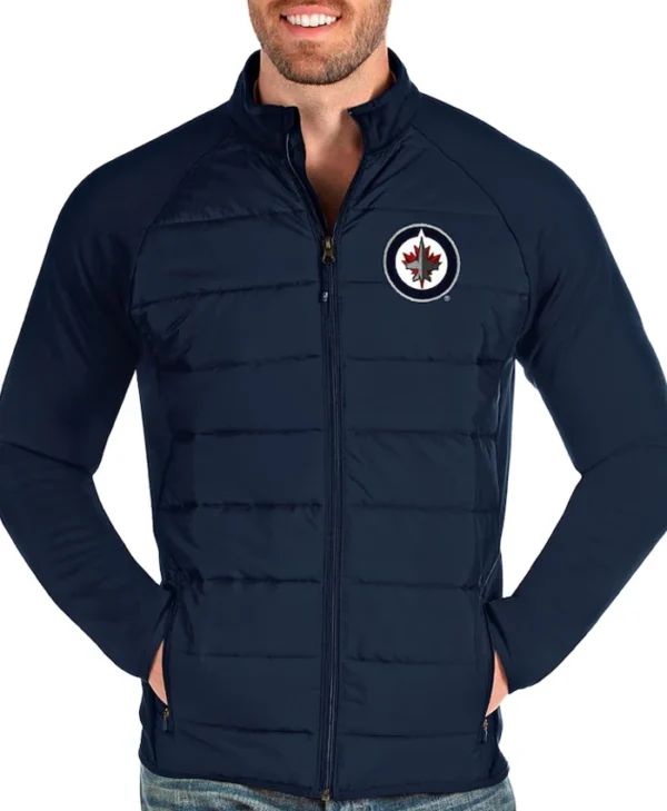 Winnipeg Jets Blue Puffer Jacket