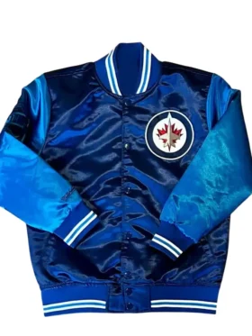 Winnipeg Jets Blue Satin Jacket