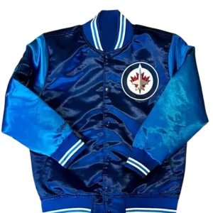 Winnipeg Jets Blue Satin Jacket