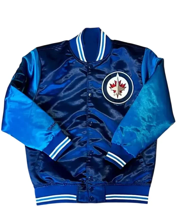 Winnipeg Jets Blue Satin Jacket