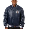 Winnipeg Jets Bomber Leather Jacket