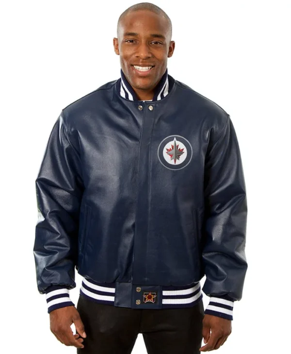 Winnipeg Jets Bomber Leather Jacket