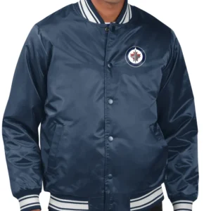 Winnipeg Jets Printed Team Logo Satin Jacket