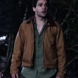 Wolf Man 2025 Christopher Abbott Brown Jacket Front