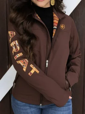 Women Team Logo Softshell Chimayo Jacket Shaved Chocolate
