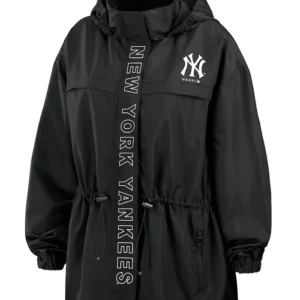 Womens Black new york yankees windbreaker Hoodie Jacket