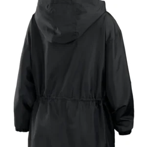 Womens Black new york yankees windbreaker Hoodie Jacket Back