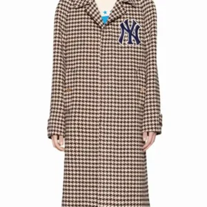 Wool Checked new york yankees coat