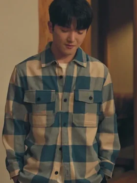 XO Kitty S02 Dae Blue Check Shirt