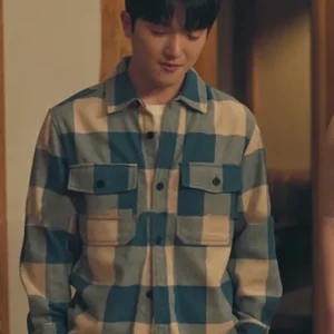 XO Kitty S02 Dae Blue Check Shirt