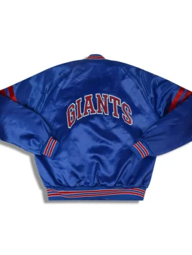 giants varsity vintage Full Snap jacket Back