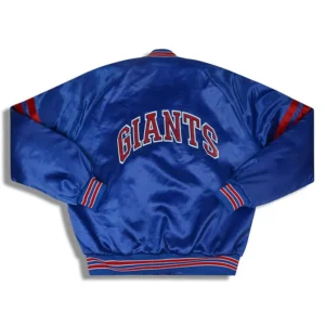 giants varsity vintage Full Snap jacket Back
