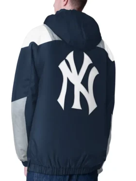 half zip hoodie new york yankees vintage Back
