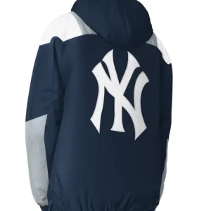 half zip hoodie new york yankees vintage Back
