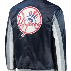 mens new york yankees satin jacket Back