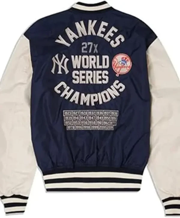 mens yankees bomber jacket Back