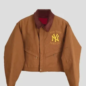 ny yankees jacket vintage Crop