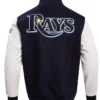 tampa bay rays letterman jacket Back