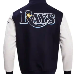 tampa bay rays letterman jacket Back