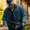A Working Man David Harbour Blue Denim Jacket Front