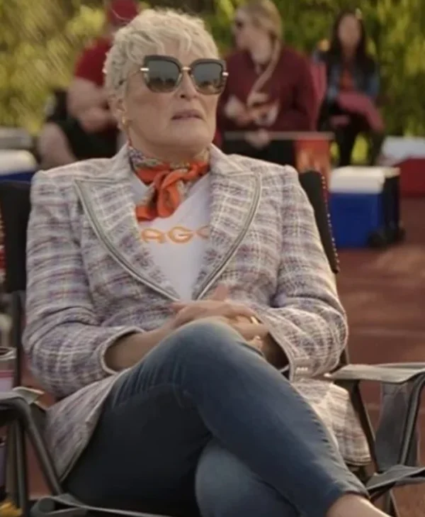 Back in Action 2025 Glenn Close Tweed Blazer
