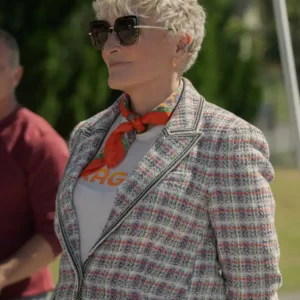 Back in Action 2025 Glenn Close Tweed Blazer Front