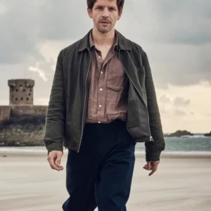 Bergerac S01 Damien Molony Green Jacket Side