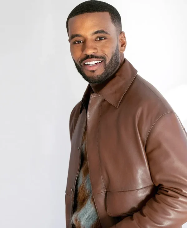 Beyond the Gates Sean Freeman Brown Leather Jacket Side