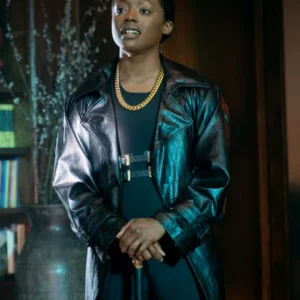 Black Mafia S03 Family Ren King Leather Coat Side