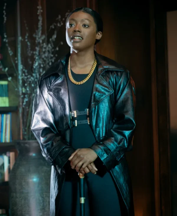 Black Mafia S03 Family Ren King Leather Coat Side