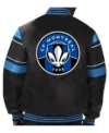 CF Montreal Leather Full Snap Bomber Jacket Back
