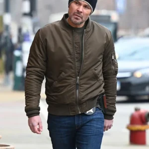 Chicago PD S12 Adam Ruzek Bomber Jacket Side