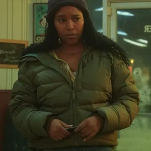 Chicago PD S12 Toya Turner Green Puffer Jacket Side