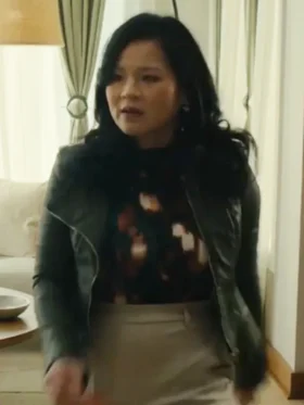 Control Freak 2025 Kelly Marie Tran Leather Jacket Side