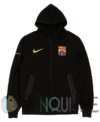 FC Barcelona Tech Black Fleece Jacket new front